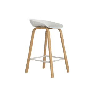 Barkruk Agaat Wit Zijaanzicht