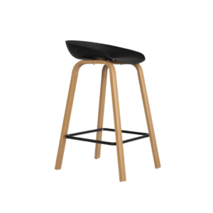 Barkruk Agaat Zwart Zijaanzicht