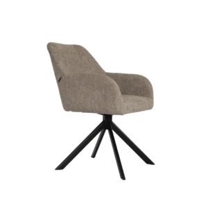 Eetkamerstoel Diamant Beige Zijaanzicht