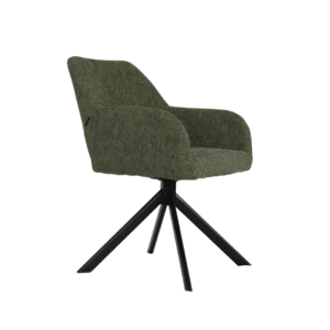 Eetkamerstoel Diamant Groen Zijaanzicht