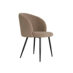 Eetkamerstoel Opaal Taupe Zijaanzicht