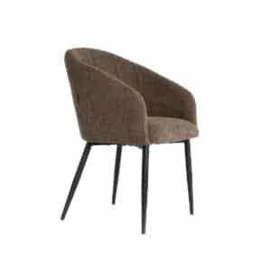 Eetkamerstoel Opaliet Taupe Zijaanzicht