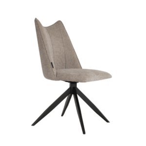 Eetkamerstoel Toermalijn Taupe Zijaanzicht